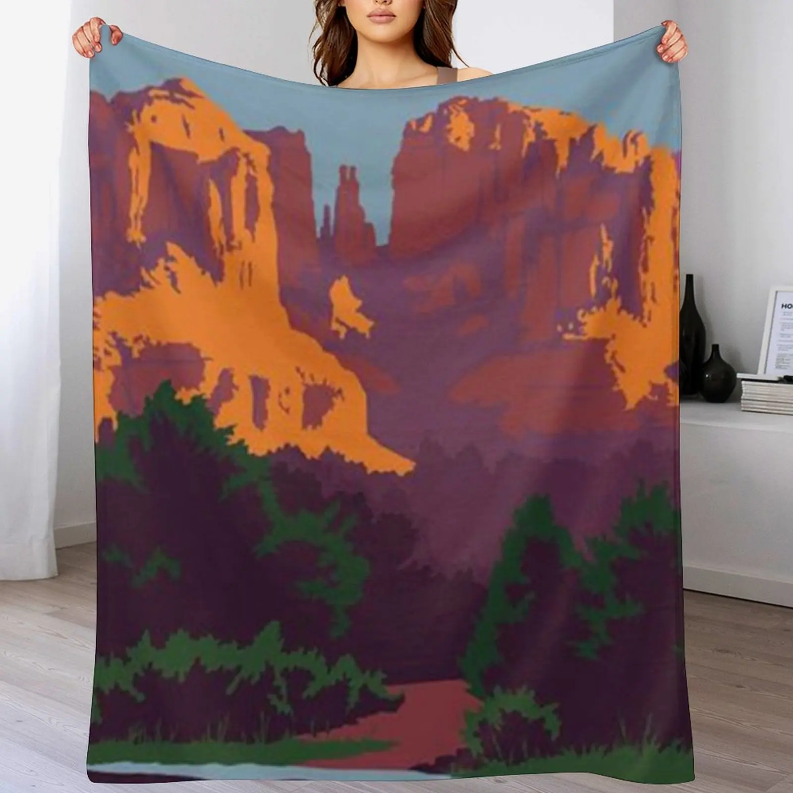 Sedona Cathedral Rock Throw Blanket