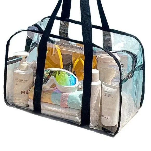 

2025 PVC Beach Swim Bag, Waterproof Transparent Storage for Swimwear