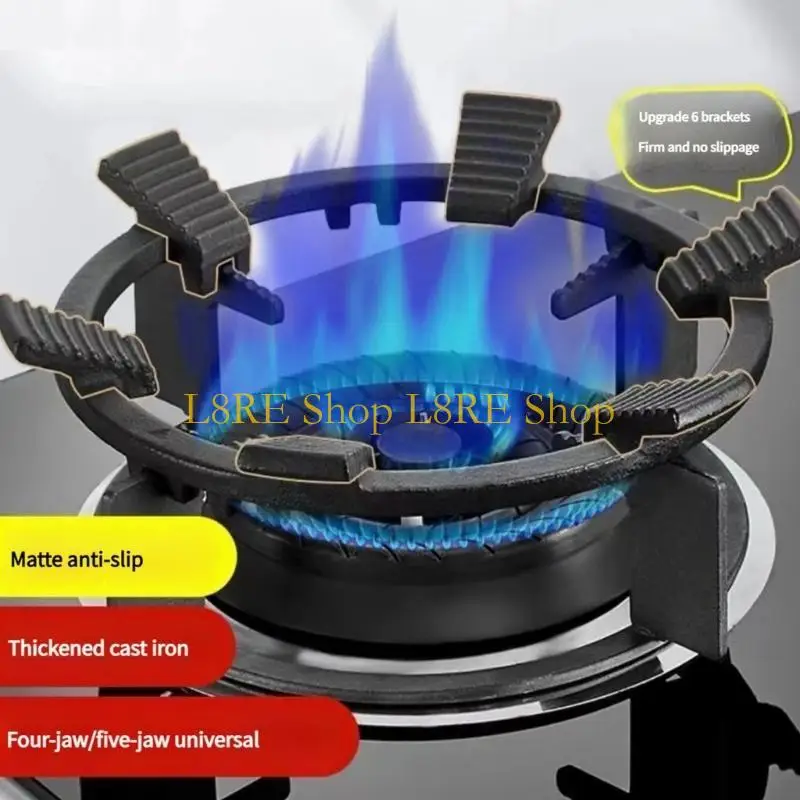 L8RE Gas Stove Wok Support Practical Easy Installation Cookware Nonslip Accessories Wok Stand Rack for Kitchen Cooking