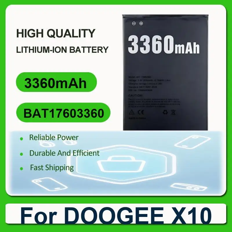 Аккумулятор для DOOGEE X10 T5 lite X9 Mini DG550 550 DG800 Valencia 2 Y100 Pro X6 DG500C DG500 X9S T3 Mix Shoot F5 S90 X90 Y8C 1