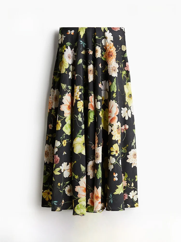 

Летнее женское повседневное пышное платье H&M 1284561 с завышенной талией, свободного кроя, для ежедневной носки, из вискозы и полиэстера