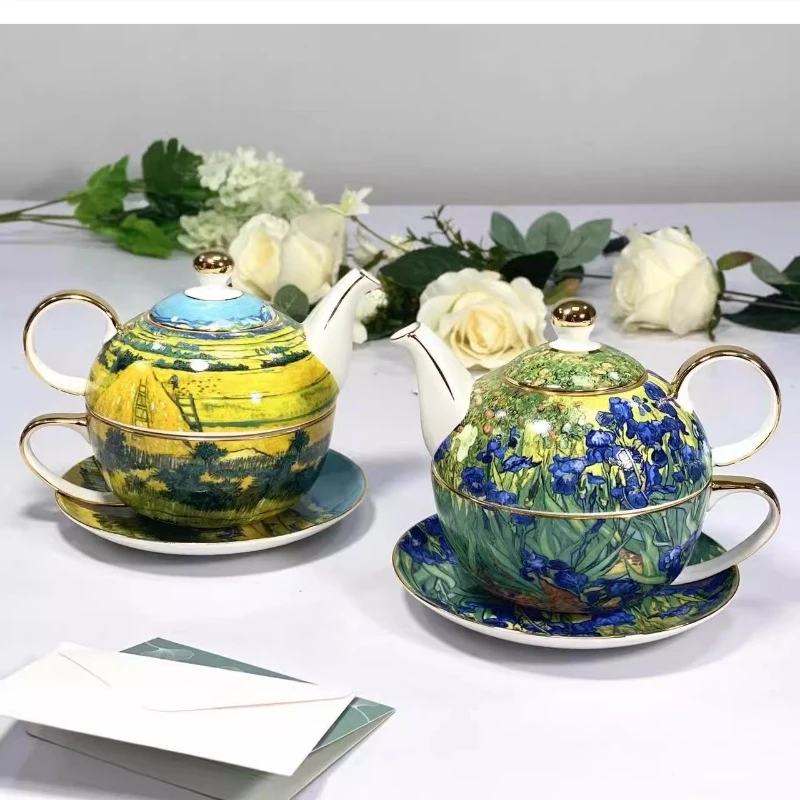 

pot of ceramic high-grade English afternoon tea single set