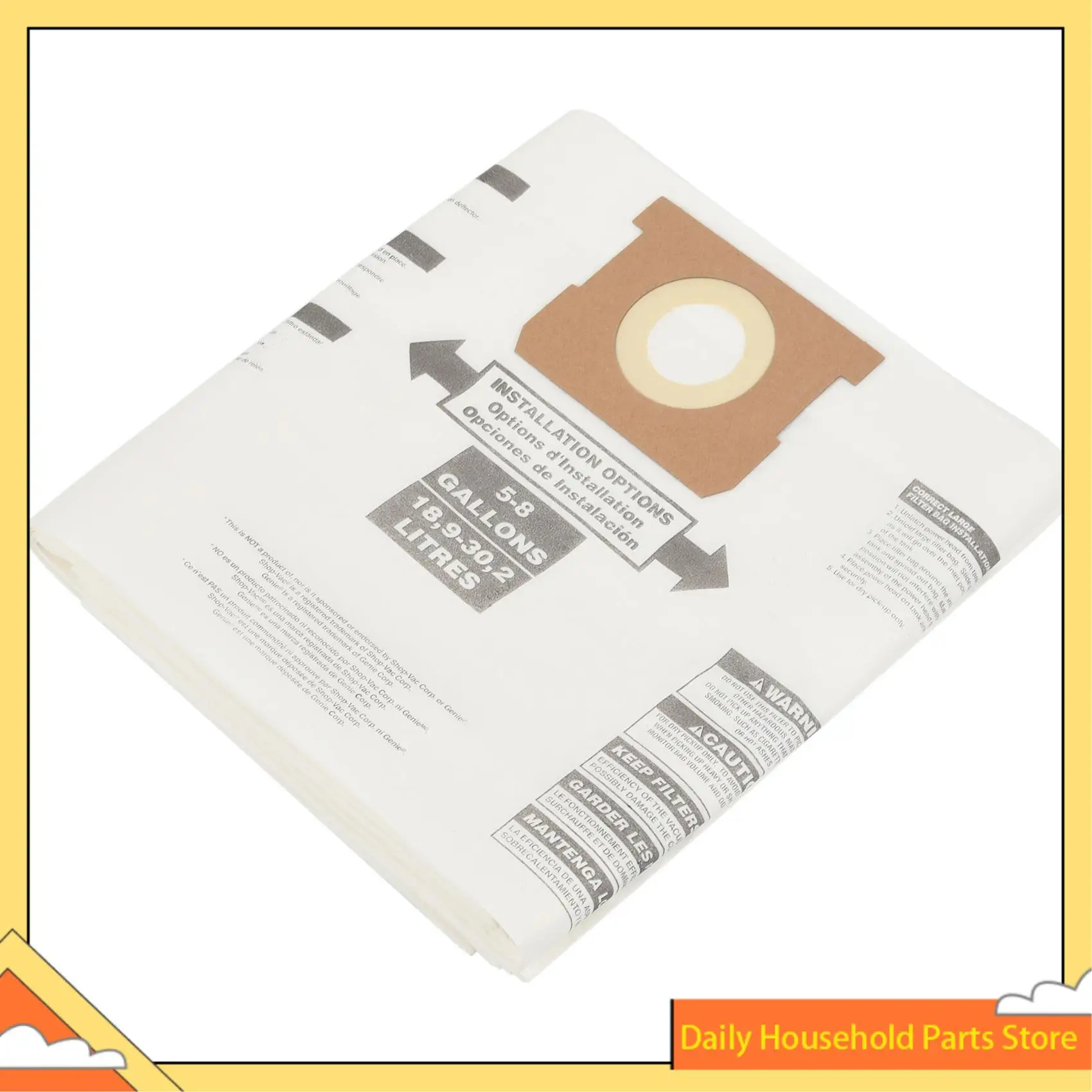 6개입 범용 드라이 진공청소기 먼지 봉투 5~8갤런 진공청소기용 (Shop Vac 5-8 갤런 Ridgid VF 먼지 봉투) 인기 상품!