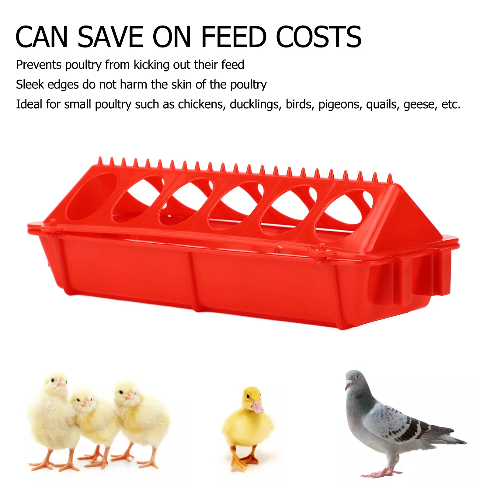 Flip Top Poultry Multipurpose 12 Holes Thickened Small Poultry Feeding Tray For Chicken Duckling Bird Pigeon