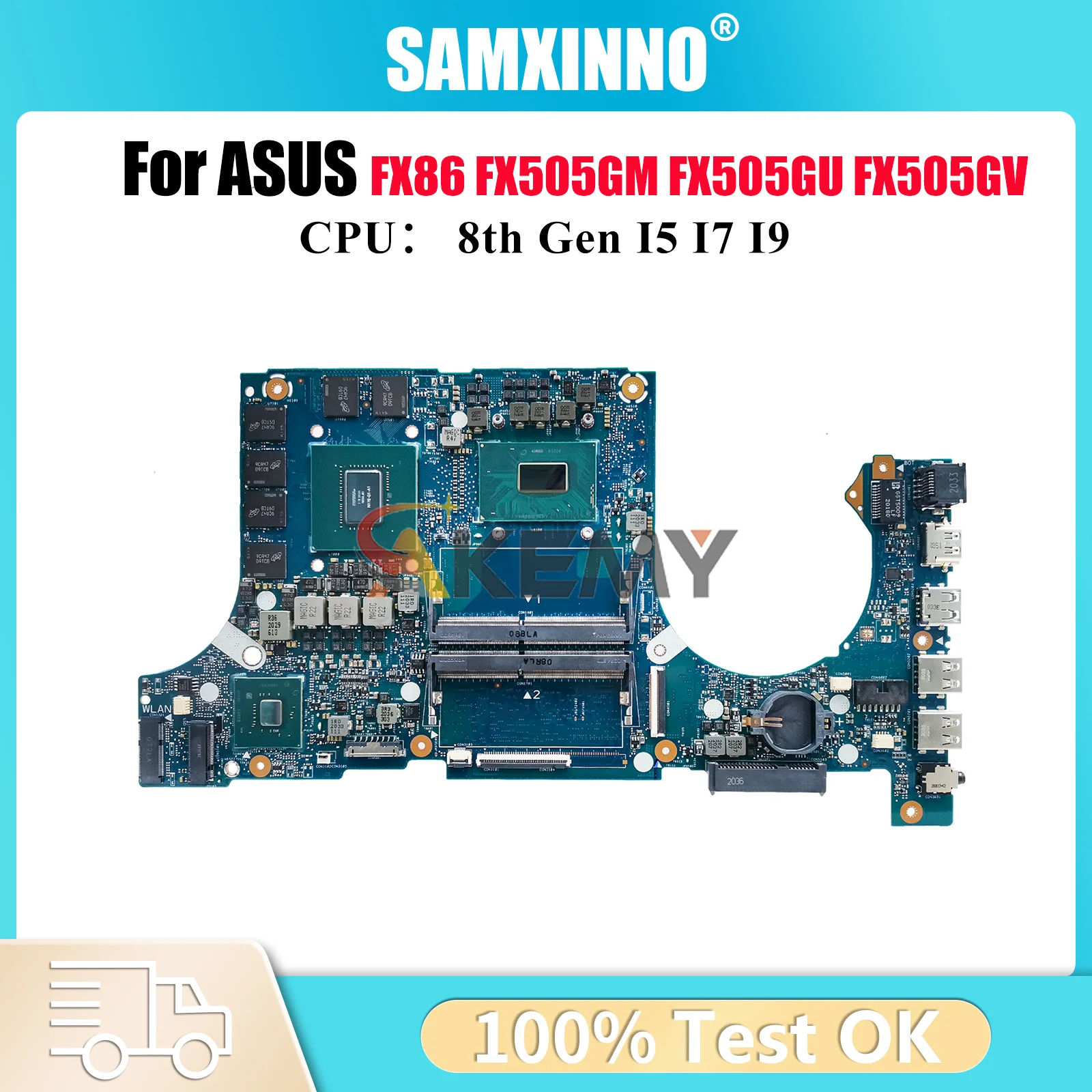 

Материнская плата для ноутбука FX505GM для ASUS TUF Gaming FX505GU FX505GM FX86FD FX86FE FX505 FX505GV, материнская плата для ноутбука с процессором I5 I7 I9