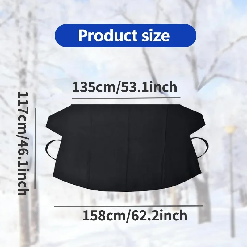 car snow shield Oxford cloth front windshield shield winter prevention summer shade multi-functional