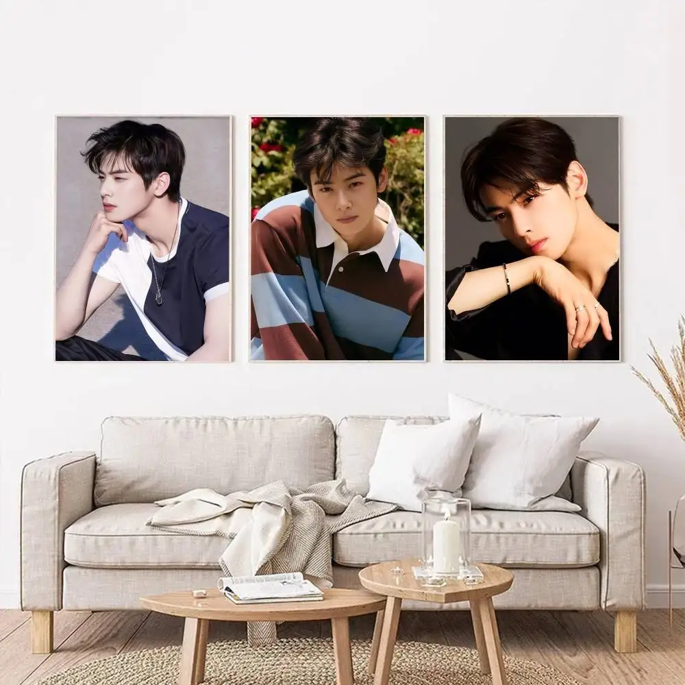 Hot Actor C-Cha E-Eun Woo Posters Self Adhesive Waterproof Ideal For Living Room Bedroom Bar Decoration