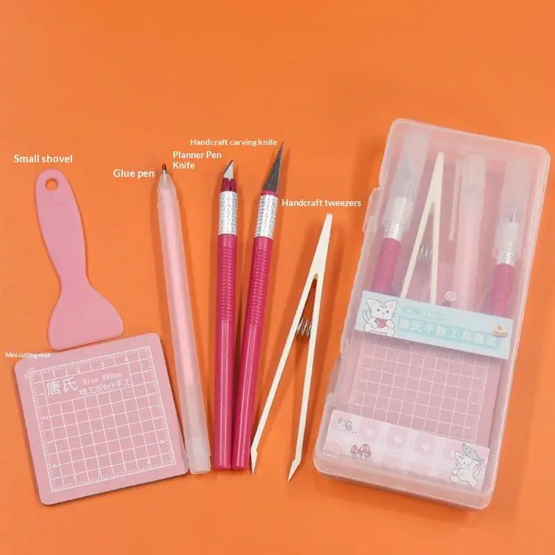 DIY Art Craft Tool Set With Cutting Mat & Sculpting Tools, Multi-Functional Creative Kit With Clear Storage Box For Handmade Pr