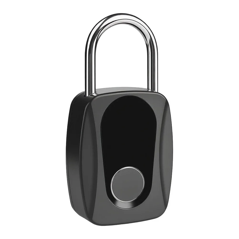 Zinc Alloy Smart Fingerprint Padlock USB-C Powered Portable Security Lock for Gym Locker Office Cabinet 9x4x1.6cm