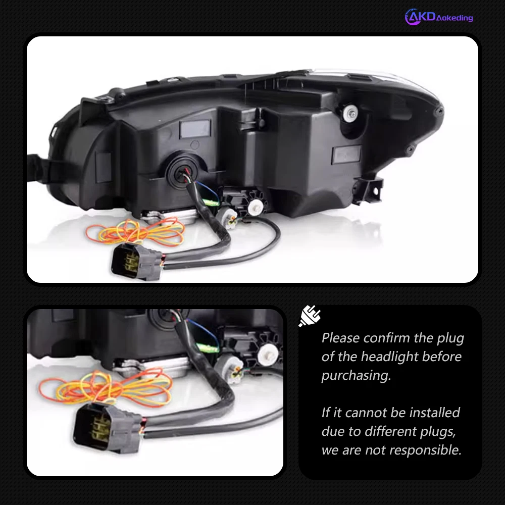 

AKD Head Lamp for Subaru WRX STI LED Headlight 2015-2020 Headlights Impreza DRL Turn Signal High Beam Angel Eye Projector Lens