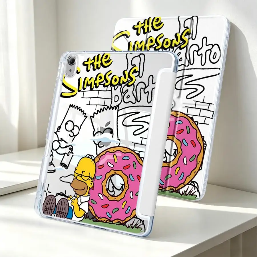 Simpsons Homer Bart Marge With Pen Slot Cover Tablet Case For Samsung Galaxy Tab A11 S7 FE S10 Lite A8 A9 Plus S9 Plus S8
