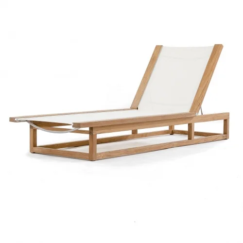 

Outdoor Teak Furniture Lounge Chairs Beach Chair - Garden Furniture Sun Lounger Teak Chaise with Cushion Modern