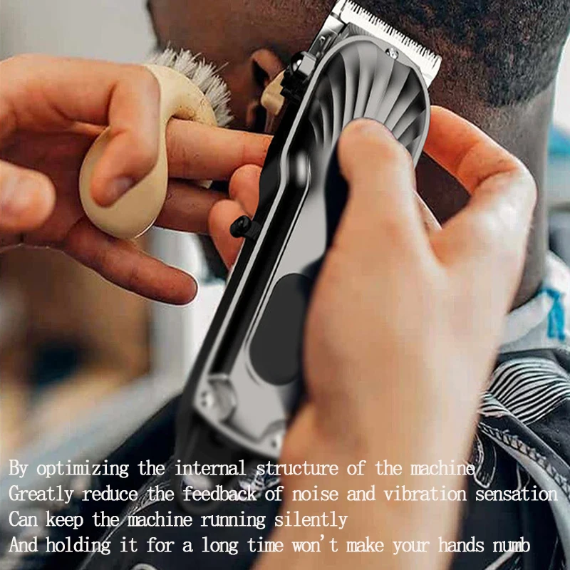 プロのメンズヘアトリマー彫刻ヘアトリマー充電式トラベルクリッパーコードレス金属クリッパー LED 表示画面