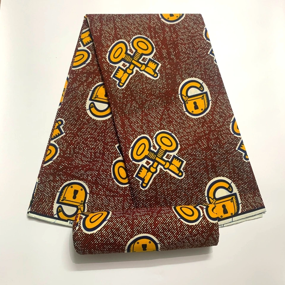 Imagem -06 - Tecido de Cera Africana para Vestidos Femininos Tecidos Ankara 100 Algodão Estilo Nigeriano Patchwork Costura Garantido Verdadeiro Cera Real 2024