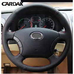 CARDAK Hand-stitched Leather Car Steering Wheel Covers For Great Wall Haval Hover H3 H5 Wingle 3 Wingle 5 Car accessories