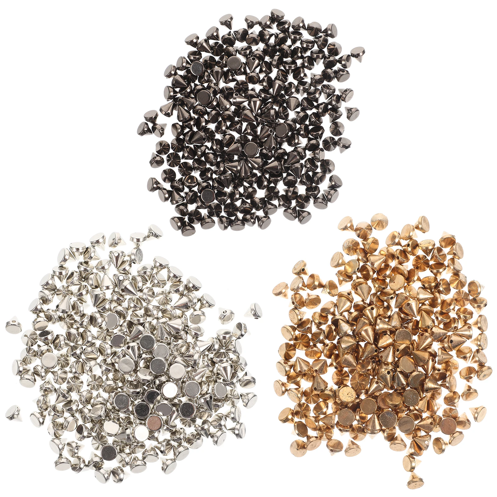 

Plastic Plating Rivets Spikes for Crafts Punk Studs Clothing Bags Decor Flatback Small