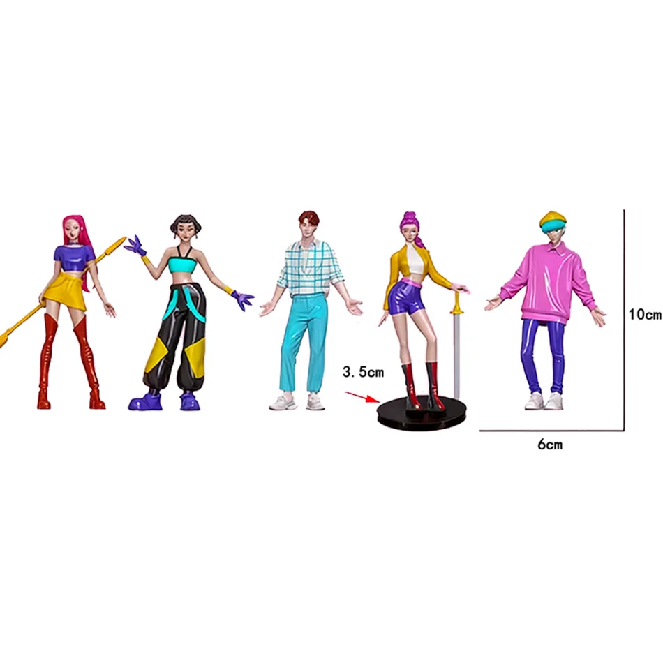 アニメ Kpop デモンハンターズ ブラインドボックス フィギュア モデル おもちゃ - 漫画ゲーム デスクデコレーション コレクション 子供向け - 完璧なギフト