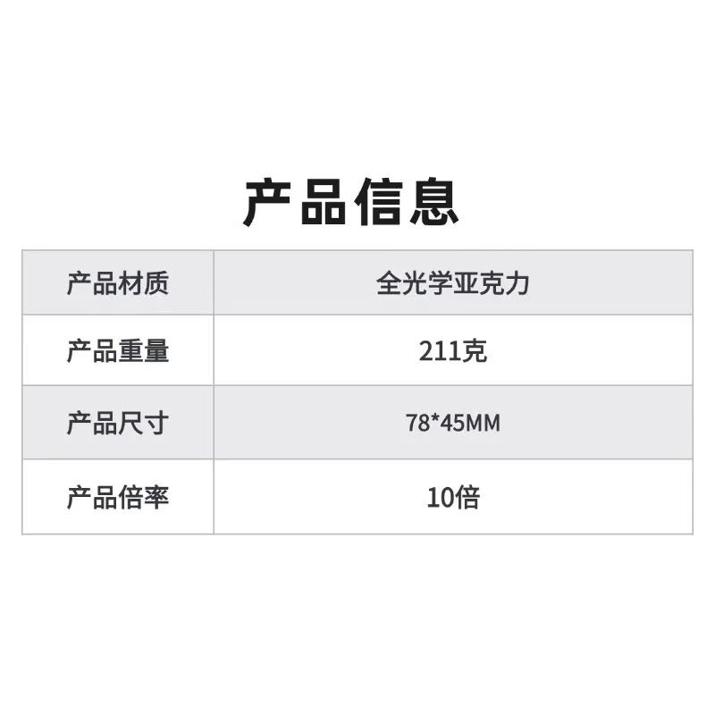 80 مللي متر مادة أكريليك بصرية 10x نصف الكرة مستديرة على البخار الخبز عدسة مكبرة مكتب سطح المكتب زخرفة