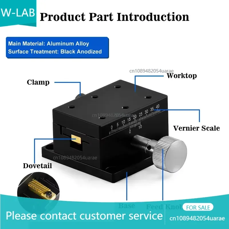Diacion WLZ40-90 Aluminum Alloy Manual Stage High Load Z-axis Dovetail Rack Pinion Long Travel Distance Align Lab Optics 1