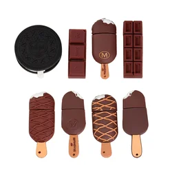 Pendrive USB 2,0 para helado de Chocolate, unidad Flash de galletas de dibujos animados con llavero de regalo, memoria extraíble de 64GB/32GB/16GB/8GB, disco U