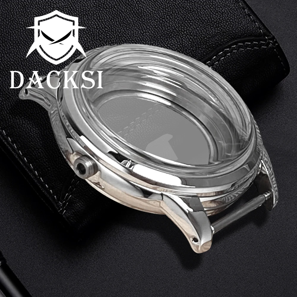 DACKSI Domed Sapphire Crystal 40mm Dive Watch Case Transparent Back 20bar Fit NH35 NH36 ETA2824 PT5000 Auto Movement Accessories