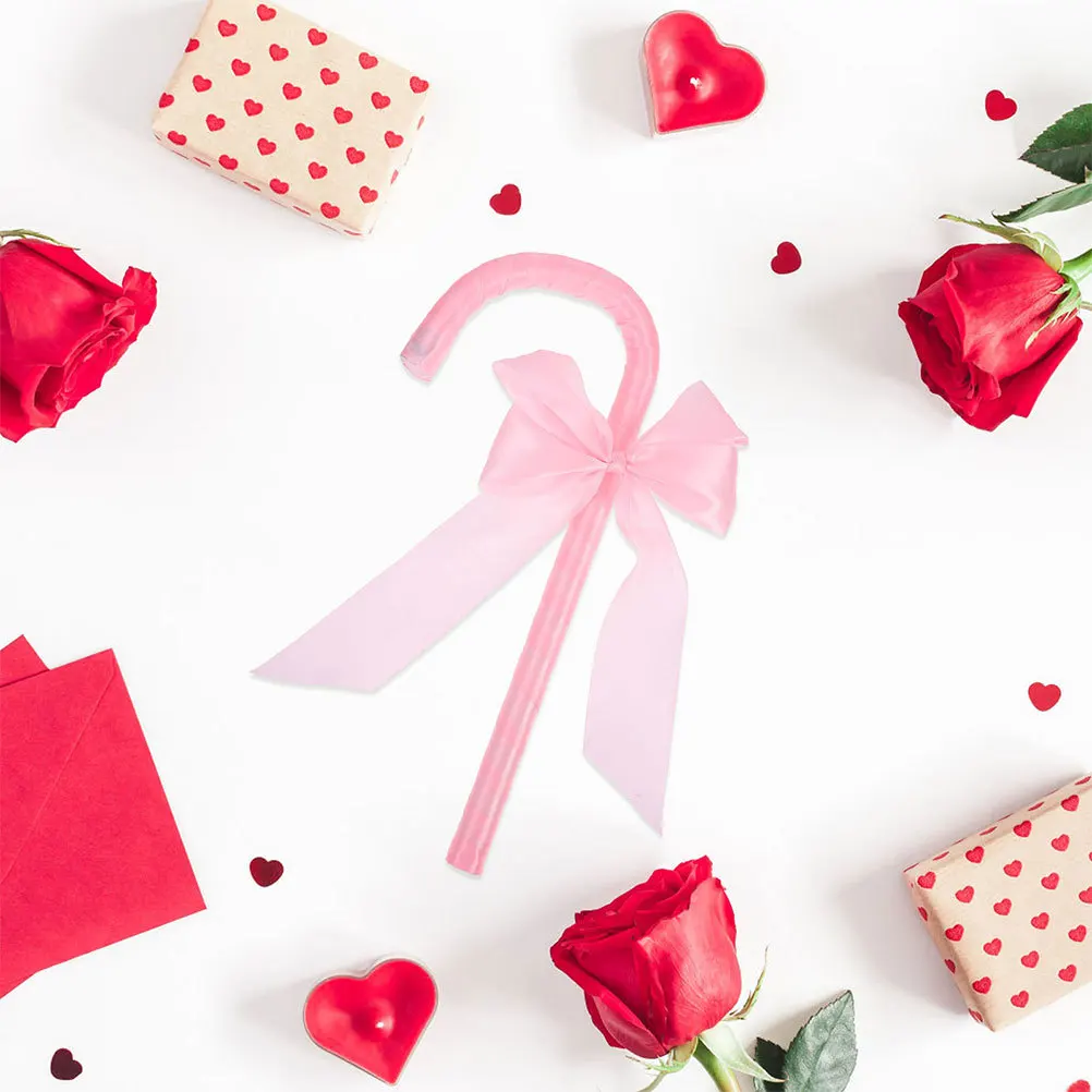 2Pcs Bow Cane Exquisite Valentine Masquerade Party Accessory Elegant Costume Prop Durable Versatile Roleplaying Jazz Dance