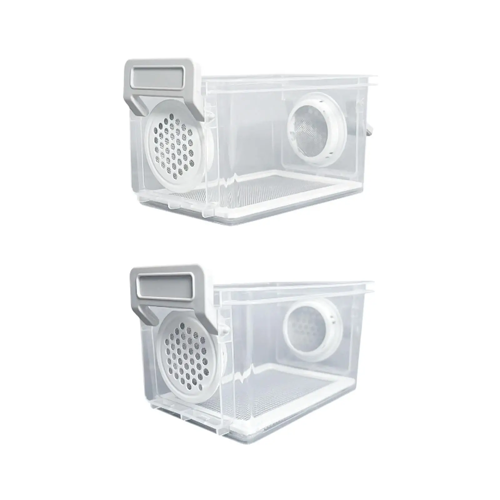 Crickets Breeding Case Stackable Mini Habitat Box Animal Ventilation Cage for Mealworm Roach Pet Farming