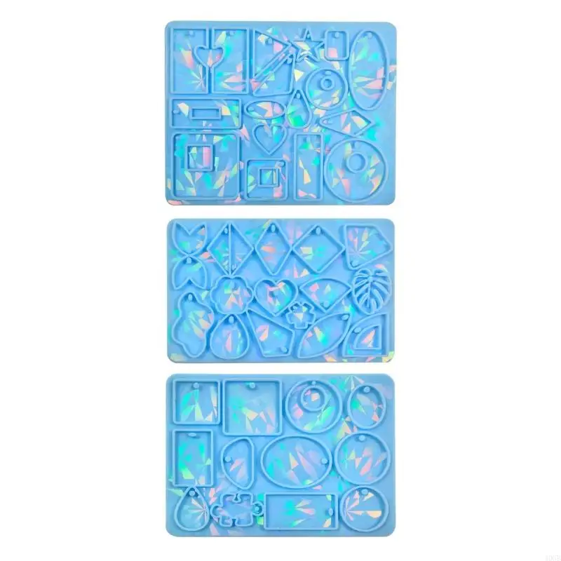 40GB Irregular Geometric Mold Handmade Earring Pendant Silicone Mold DIY Resin Mold for DIY Keychain Jewelry