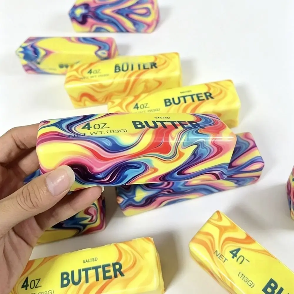 Soft Butter Stick Toy Slow Rebound Stress Relief Simulated Butter Pinch Toy Decompression Slow Rising Toy Relaxing Gift