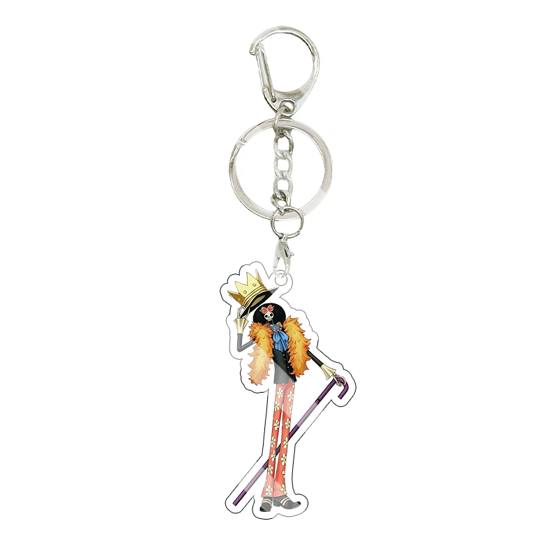 Anime Cartoon Tony Tony Chopper Brook Luxury Royal Crown Outfit Acrylic Keychain Character Bag Pendant Cute Accessory Charm Gift - view 3