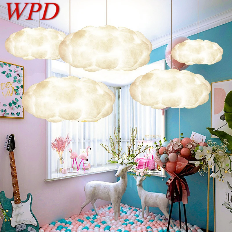 

WPD Wedding Props White Cloud Shaped Chandeliers Shopping Mall Ceiling Decorative Lights Wedding Welcome Area Lighting