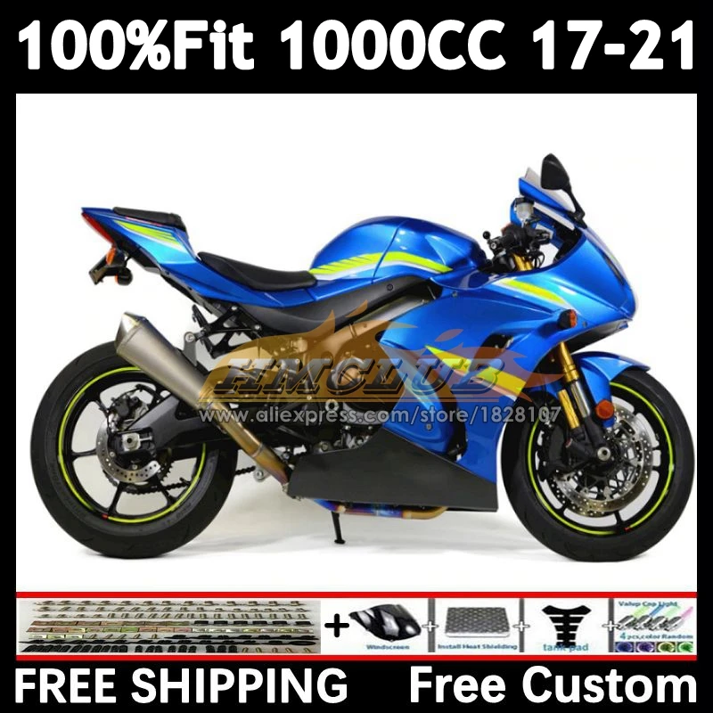 Body For SUZUKI GSX-R1000 blue stock GSXR 1000 2017 2018 2019 2020 2021 32No.5 GSXR-1000 K17 GSXR1000 17 18 19 20 21 Fairing