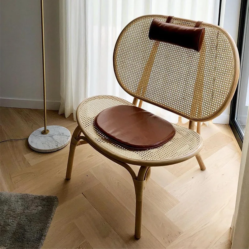South East Asia Single Surprise Wind Rattan Sofa Chair Indonesian Rattan Homestay Balcony Leisure Rattan Chair ins