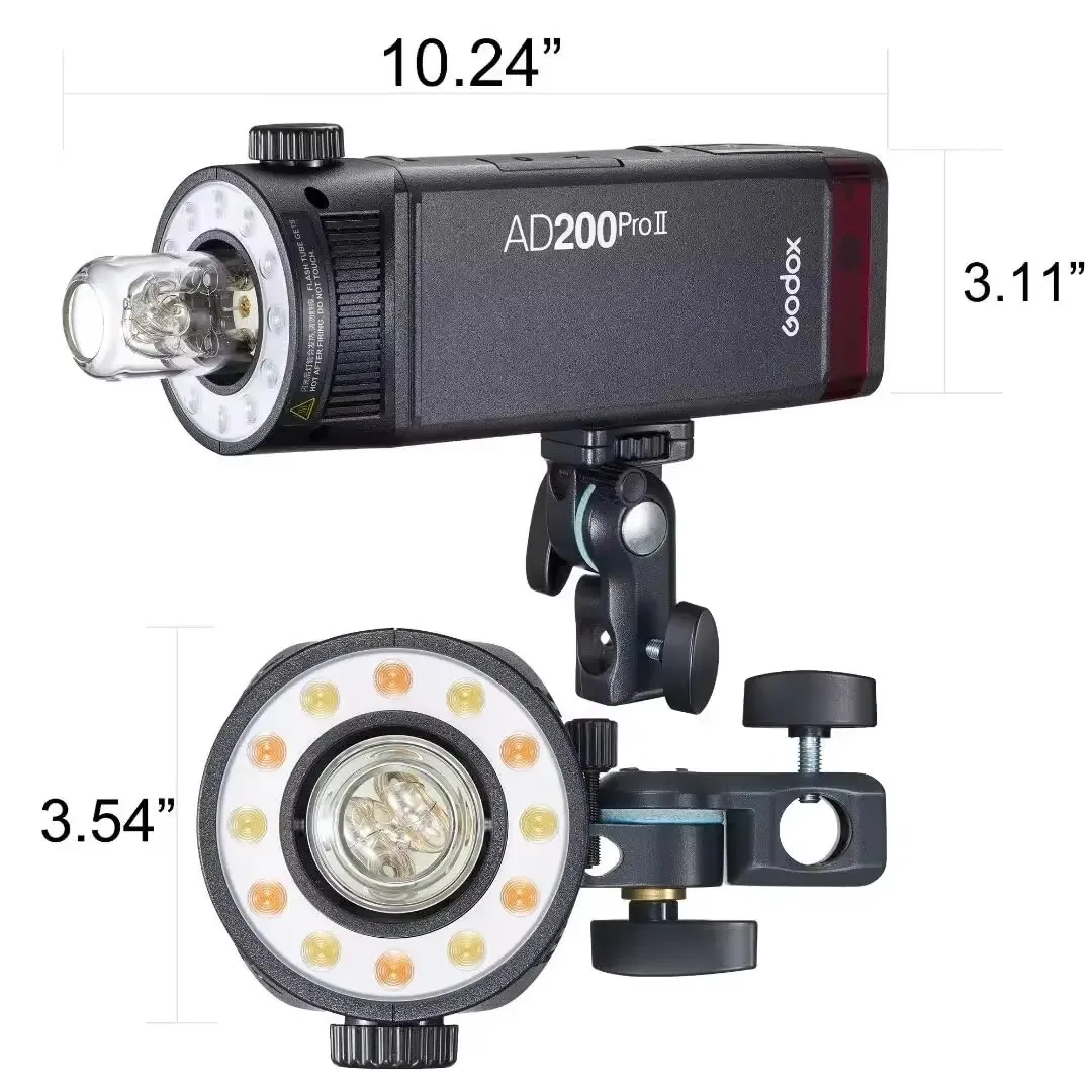 Godox ad200Pro ii ad200 Pro ii TTL 2.4G كاميرا لا سلكية جيب ضوء فلاش متوافق مع X3 لنيكون لكانون لسوني فوجي