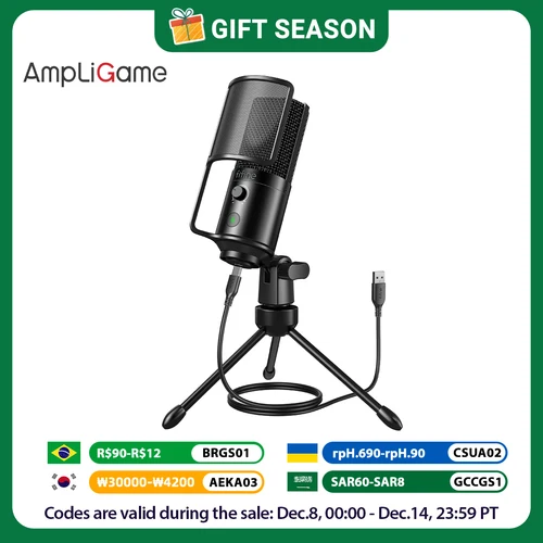 FIFINE-Micrófono de Streaming USB con filtro Pop, conjunto de micrófono de condensador con Control táctil a silencio y Vol para PC, grabación y YouTube-K669PRO1