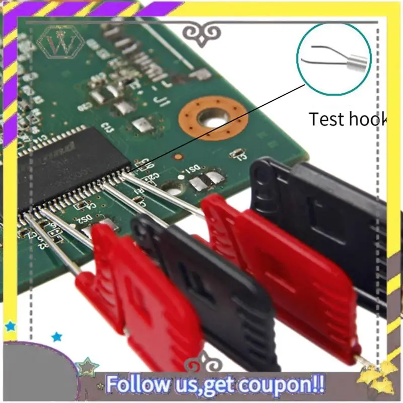 

New 1Set Chip Universal Test Hook Bios Burn-In Clips Solder-Free DAD Wire Sdk08 Double Hook Ic Logic Analyzer Clips