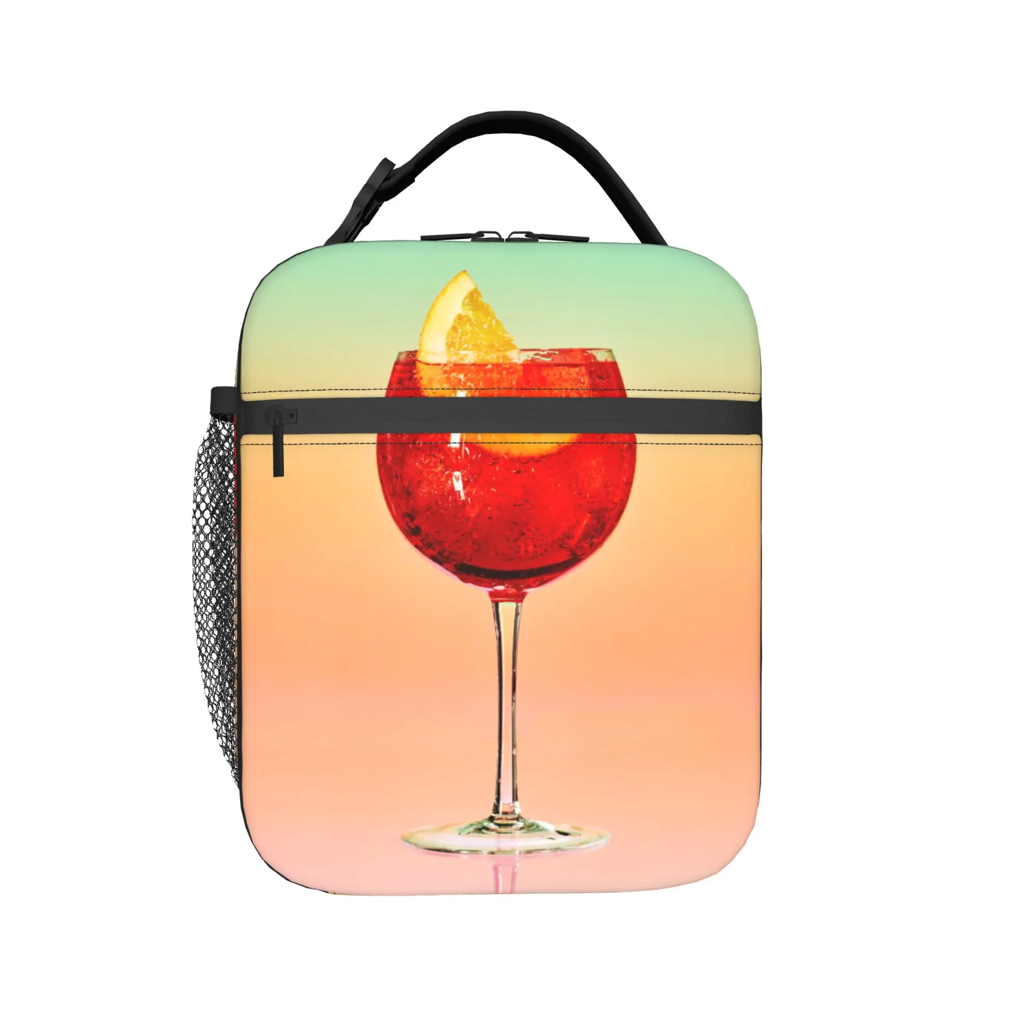 

Custom Aperols Spritz Print Lunch Bag Men Women Cooler Warm Insulated Lunch Box for Adult Office