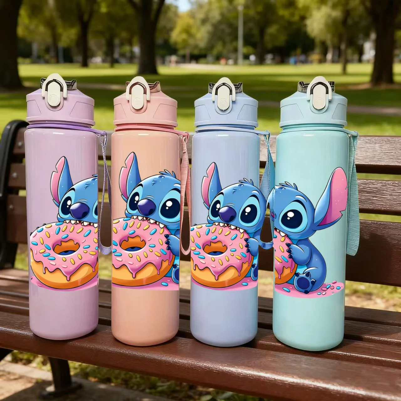3D Printed Cartoon Pattern Water Bottle - Cute Stereoscopic Design, Fade-Resistant, Scratch-Proof, Leakproof Large-Capacity Cup