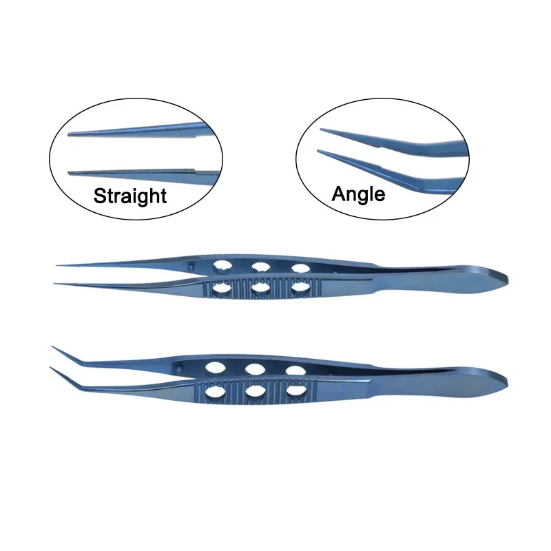 GREATLH FUE Hair Implanting Forceps Striaght Angle Type Fue Hair Transplant Tweezer Forceps Titanium Tweezers Forceps