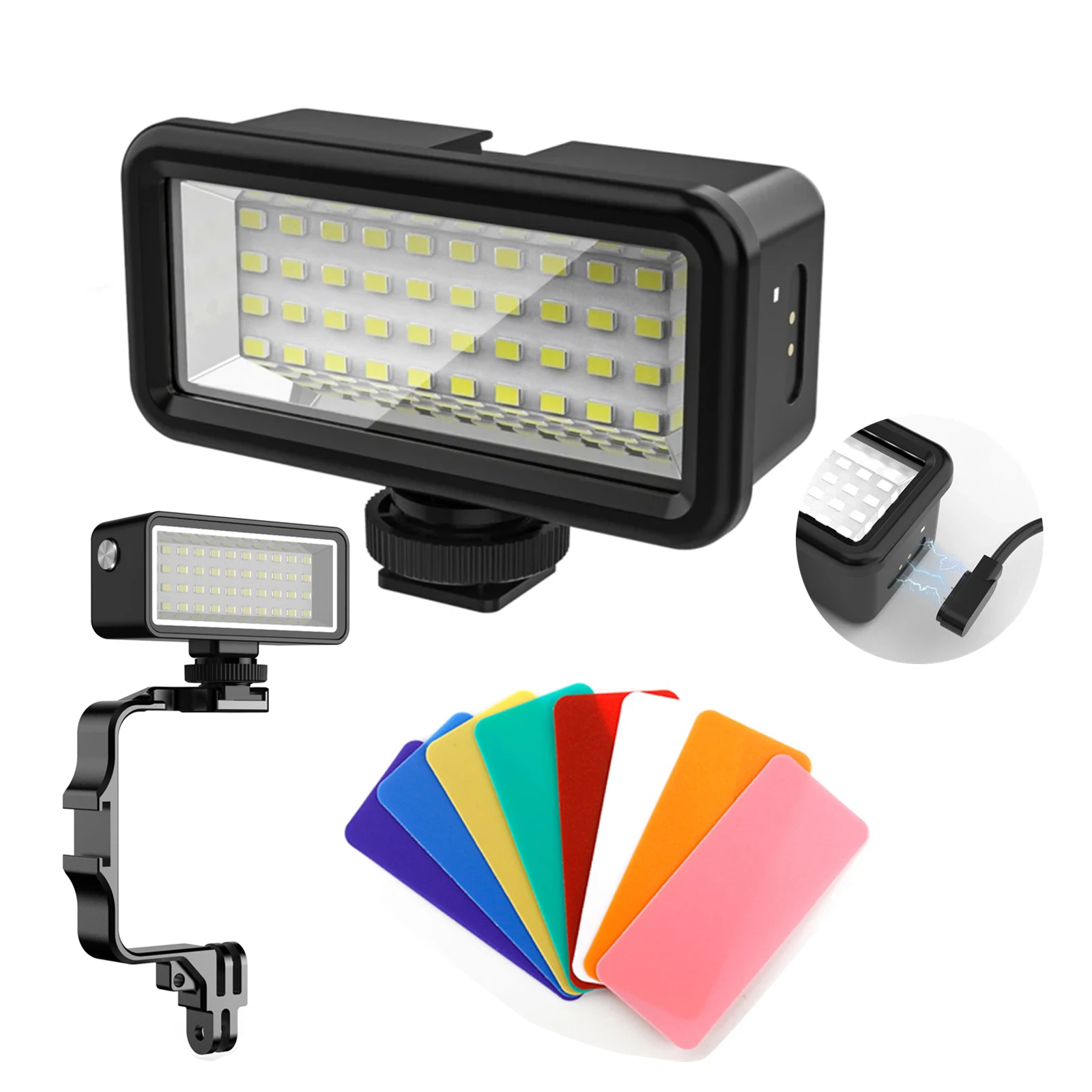 Dla Gopro Hero 12 11 10 9 40M Wodoodporna podwodna lampa wideo do nurkowania Dji Action 3 Akcesoria do kamer sportowych SLR