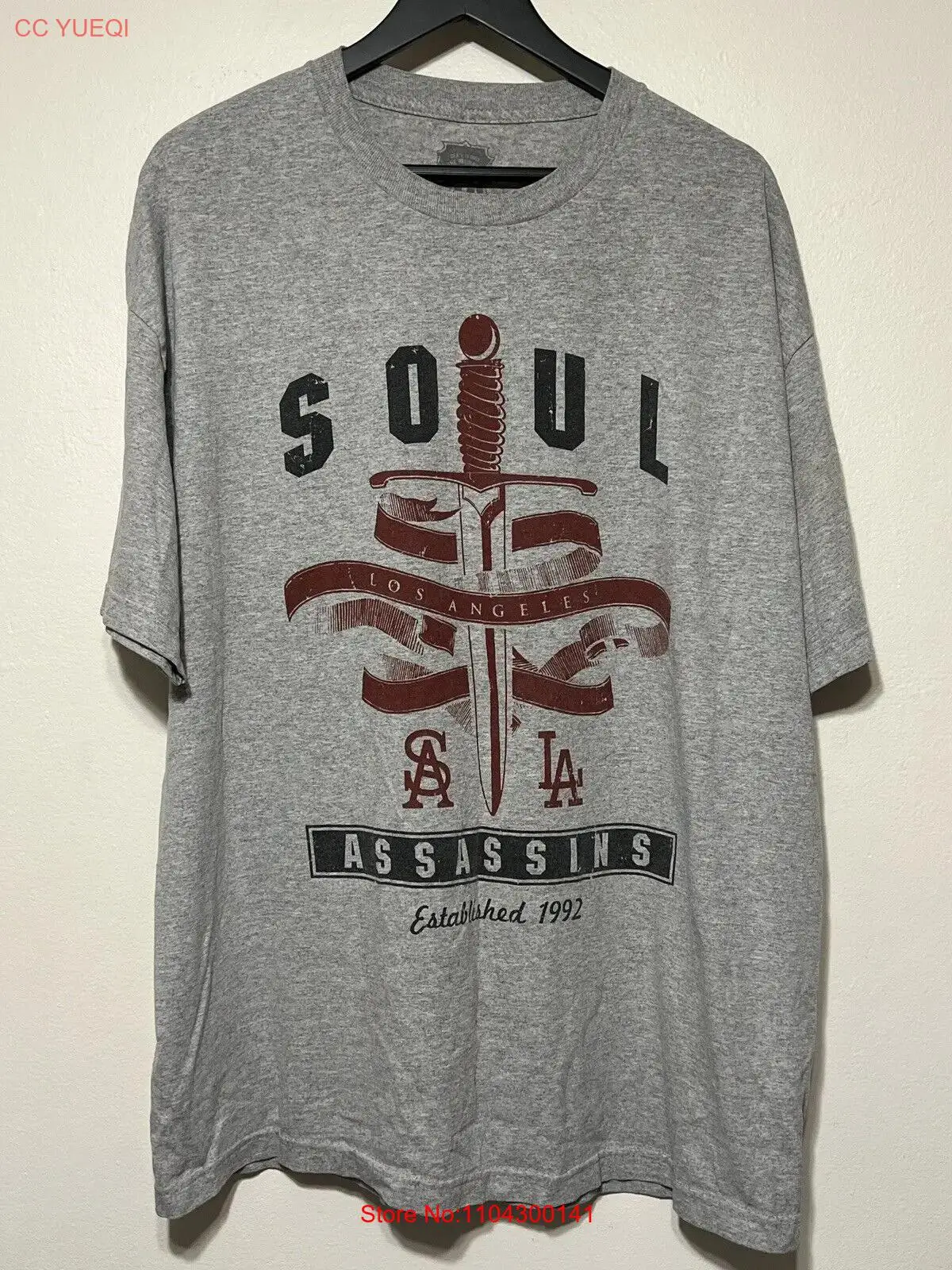 Soul Assassins Est. 1992 T Shirt Size XXL Grey Psycho Realm Cypress Bull