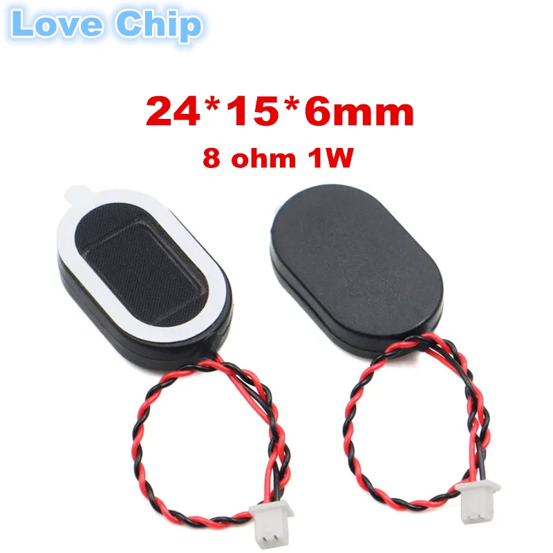 2-10Pcs 2415 8Ohm 1W Cavity Loud Speaker 24*1.5MM 8 Ohm 1 Watt Cable Length 60MM Connector 2P 1.25MM Box Loudspeaker For Toy