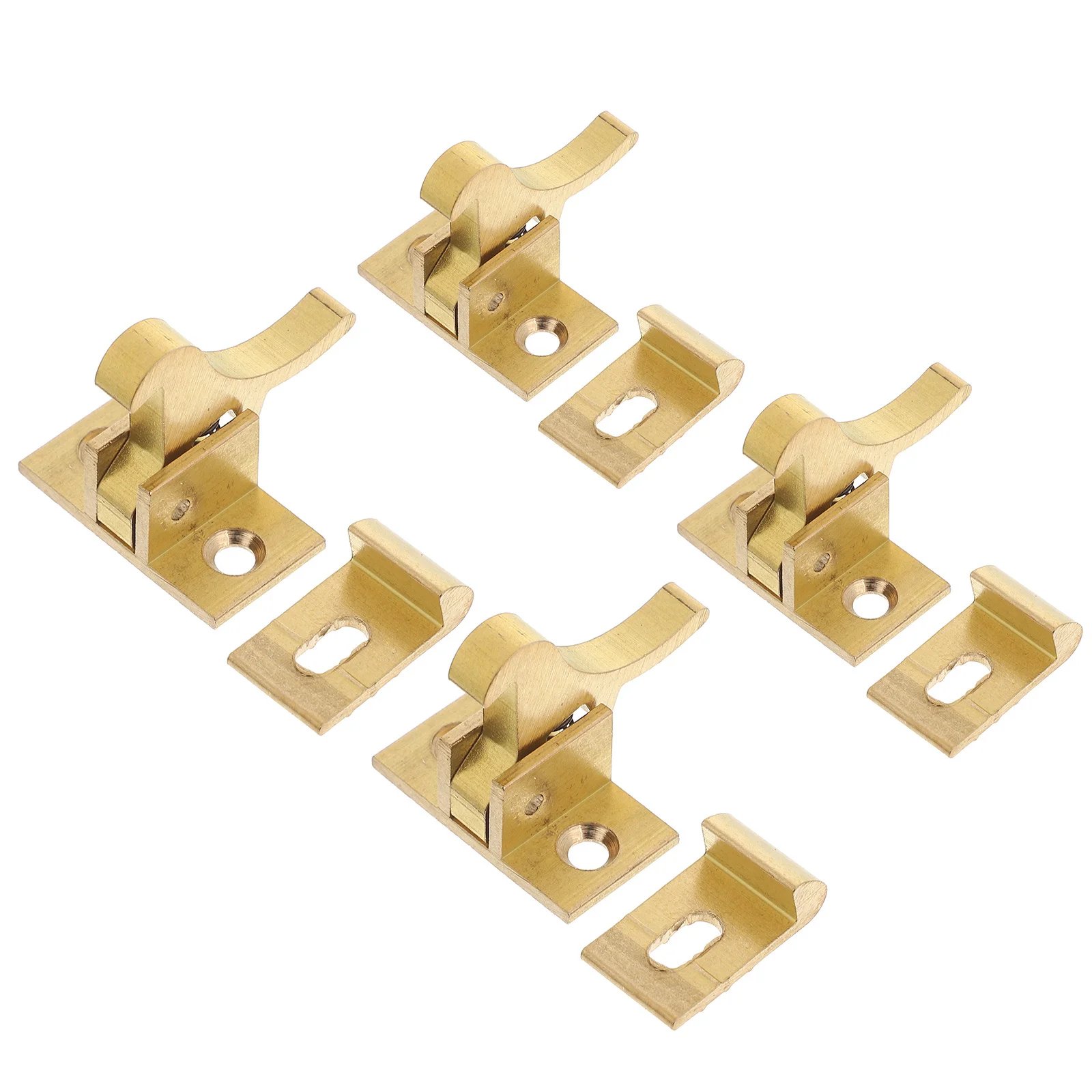 

4Pcs Brass Bird Shaped Spring Bolt Window Lock Anti-Theft Sliding Door Latch Heavy Duty Security Elbow Latch Window Catch
