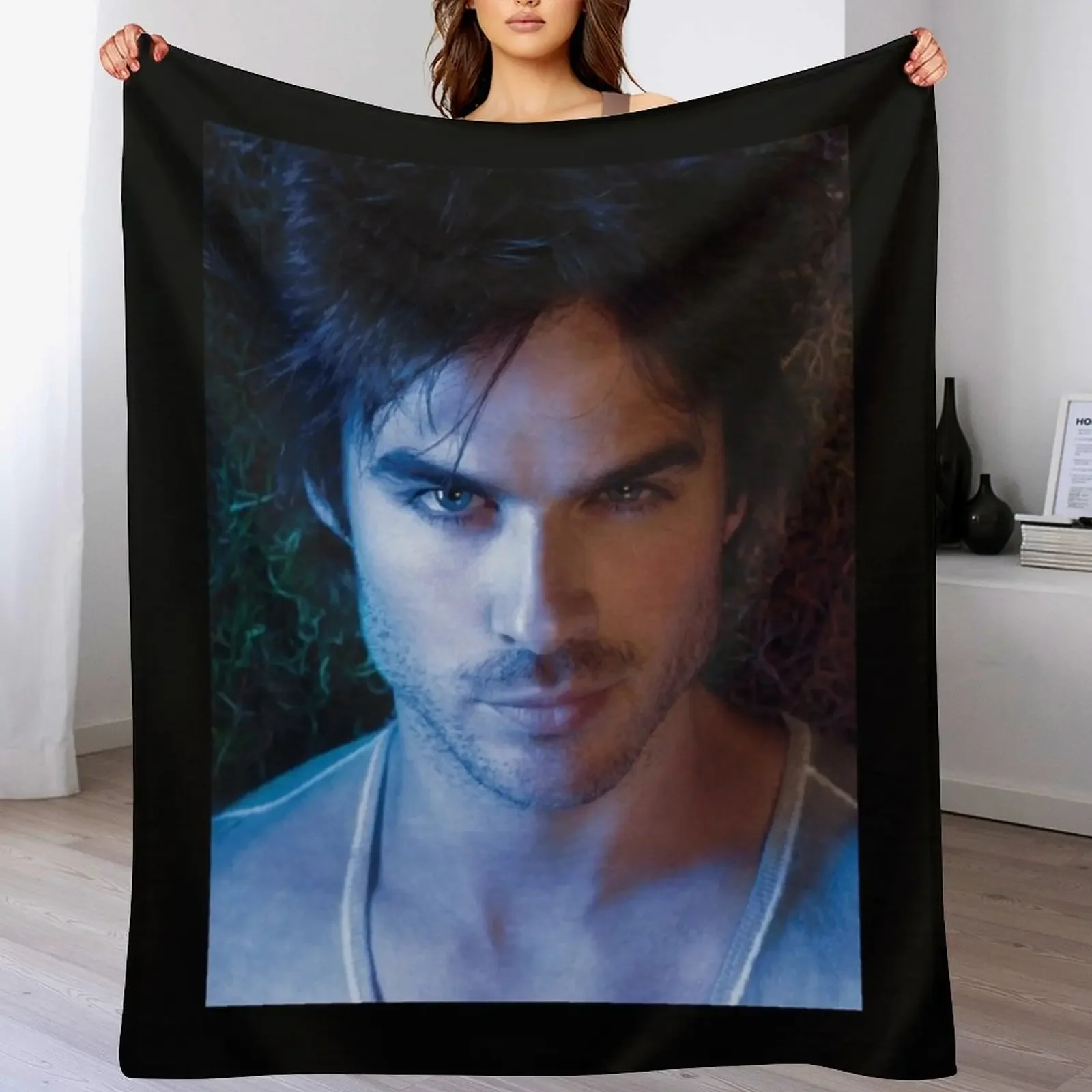 

Ian Somerhalder Throw Blanket Multi-Purpose Bed Thermals For Travel for sofa Blankets