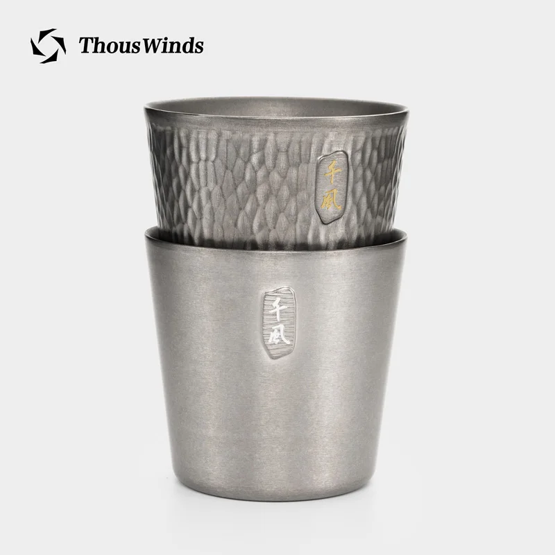 Thous Winds Titanium Camping Caneca, Outdoor Cup, Leve Coffee Cup, Mochila Piquenique Suprimentos, 300ml