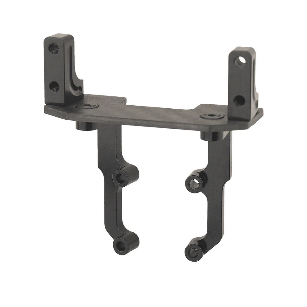 Carbon Fiber Metal Servo Mount Stand with Steering Link for 1/10 RC Crawler Car Axial SCX10 II 90046 AR44 Axle Upgrade Parts