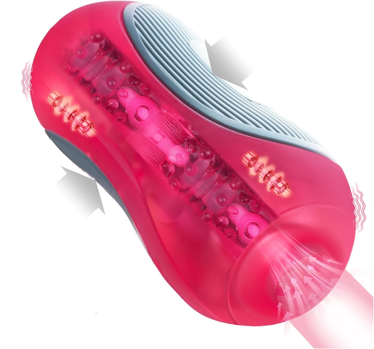 Male Masturbator Squeezable Jelly Sleeve Manual Sucking Adult Sex Toys for Men Automatic Vibrating Pocket Pussy Penis Vibrator