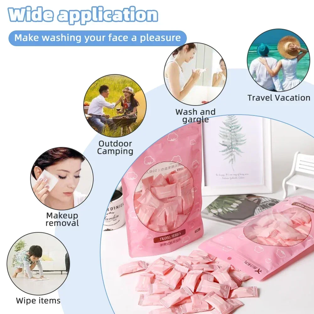 Portable 30PCS Disposable Cotton Towel Travel Compression Face Towel Wipes Towel Napkins Napkins Outdoor Wet Wipes