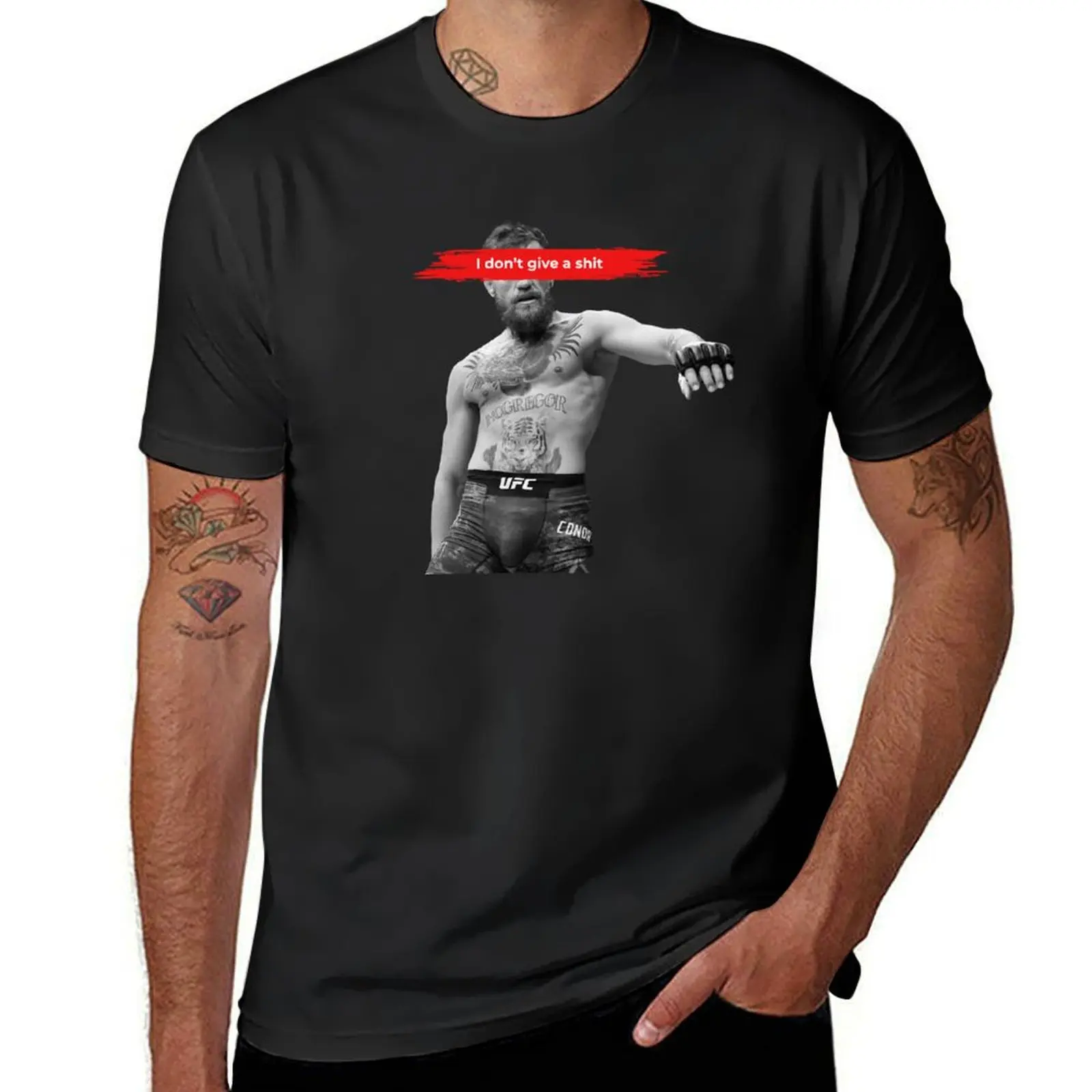 Conor McGregor I Don't Give a shiit- Notorious T-Shirt shirts graphic tees Aesthetic clothing Men's t-shirt