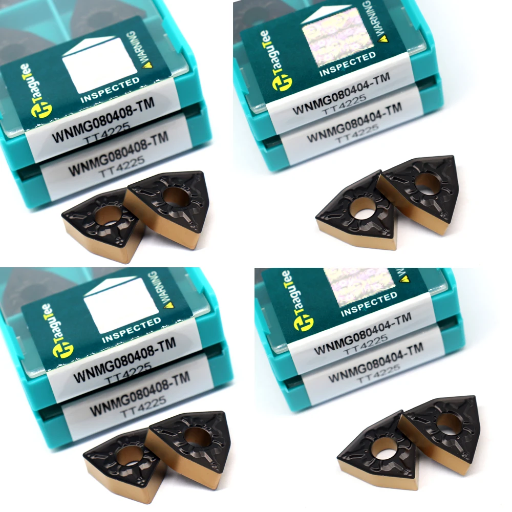 tm Tt4225 Carboneto de Inserção Ferramenta Torneamento Externo Lâmina Alta Qualidade para Aço Wnmg Corte Cnc Torno Cortador 10 Peças Wnmg080404
